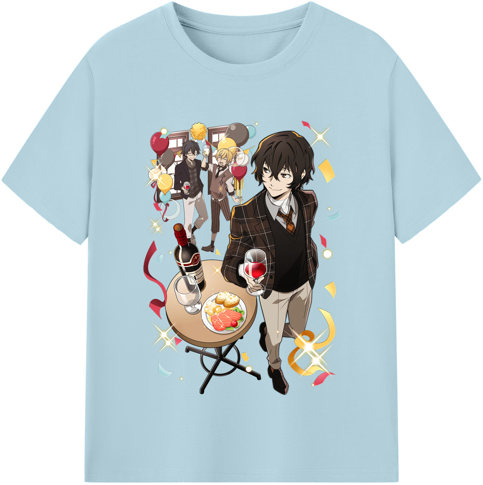 （画像用） 文豪ストレイドッグス Bungo Stray Dogs 綿100％半袖Tシャツ（フロントプリント）